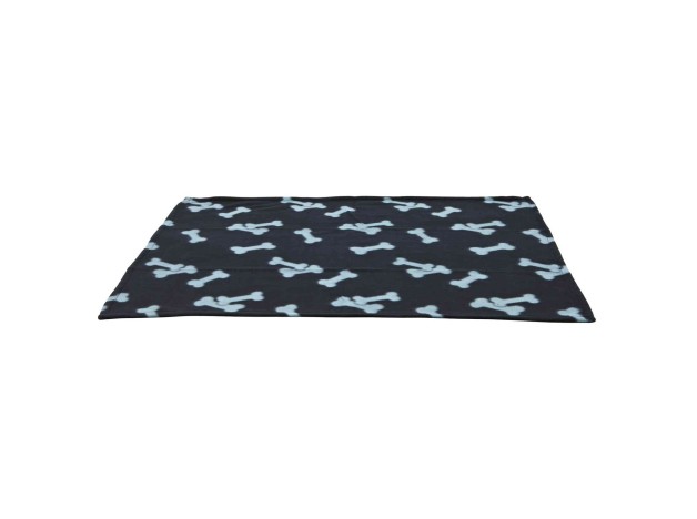 Trixie - Para perros - Confort y descanso - Mantas y cubre sofás - Manta Beany negra- Hecha de forro polar - Medidas 100 x 70 cm