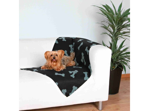 Trixie - Para perros - Confort y descanso - Mantas y cubre sofás - Manta Beany negra