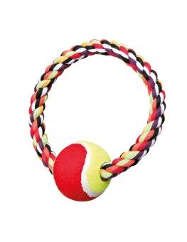 Juguete Trixie Aro De Cuerda Con Pelota De Tenis, Para perros 2