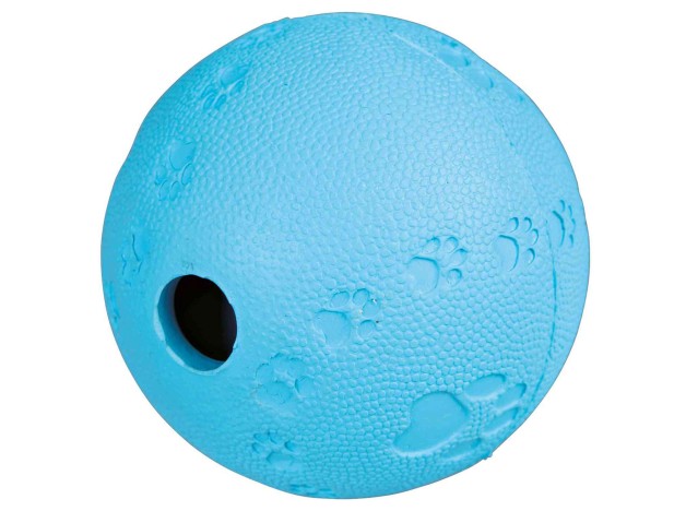 Pelota Trixie snack de caucho, juguete interactivo de color azul