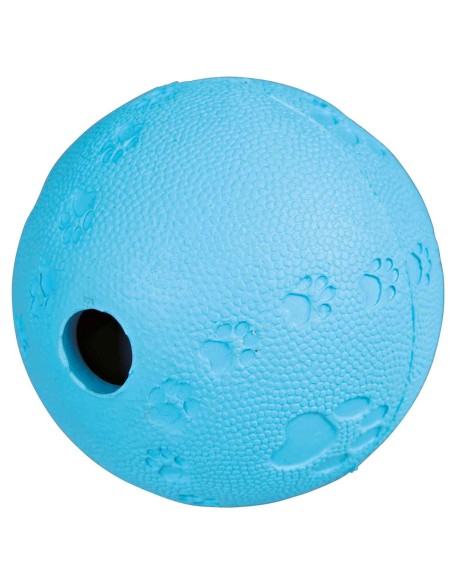 Pelota Trixie snack de caucho, juguete interactivo de color azul