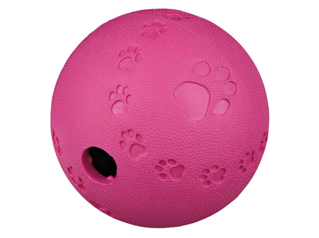 Pelota Trixie snack de caucho, juguete color morado