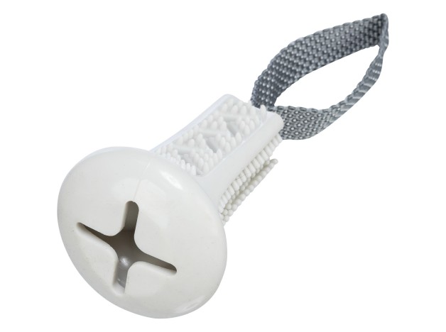 Juguete Interactivo, Campana Snack Con Cuerda color blanco, juguete dispensador de premios