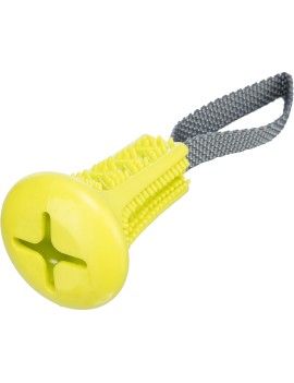 Juguete Interactivo, Campana Snack Con Cuerda color amarillo, juguete dispensador de premios para perros