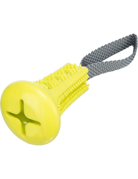 Juguete Interactivo, Campana Snack Con Cuerda color amarillo, juguete dispensador de premios para perros