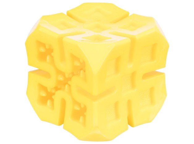 Trixie Cubo Snack TPR, juguete Dispensador De Premios de color amarillo