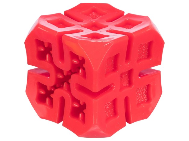 Trixie Cubo Snack TPR, juguete Dispensador De Premios de color rojo
