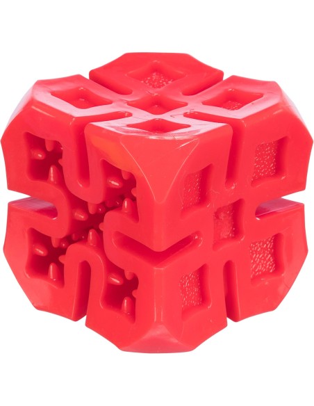 Trixie Cubo Snack TPR, juguete Dispensador De Premios de color rojo