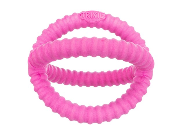 Juguete Acuático Trixie Anillo Cuerda, Para Perros color fucsia
