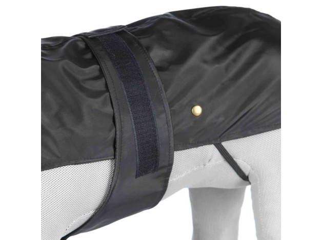 Capa Trixie Paris, Abrigo impermeable para perros, dtalles de como se ajusta