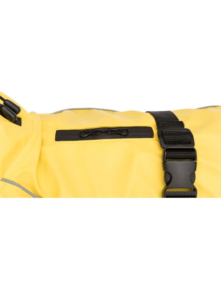 Impermeable Trixie Vimy Amarillo, Chubasquero para perros, detalles de l espalda