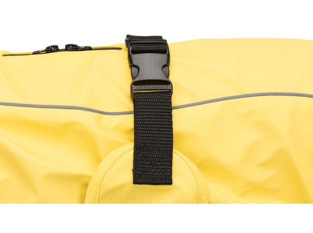 Impermeable Trixie Vimy Amarillo, Chubasquero para perros, detalles del ajuste