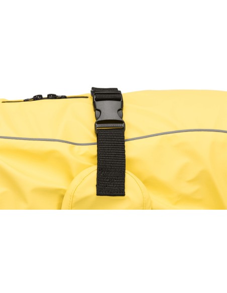 Impermeable Trixie Vimy Amarillo, Chubasquero para perros, detalles del ajuste