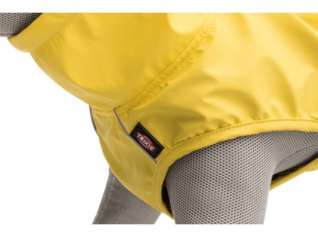 Impermeable Trixie Vimy Amarillo, Chubasquero para perros, detalles del pecho