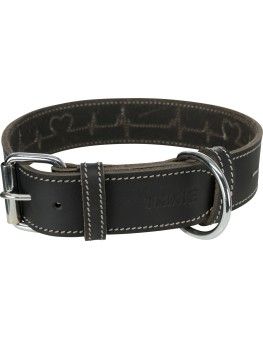 Collar Trixie De Cuero Engrasado Rustic "Heartbeat", Para Perros