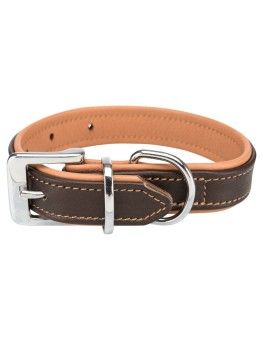 Trixie Active Confort , Collar De Piel  Marrón Para Perros