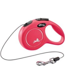 Flexi new bassic cordon rojo, correa extensible para perros