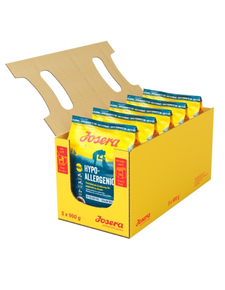 Pienso josera Special Hipoalergénico, con proteína de insectos, packahorro 5 sacosde 900g.