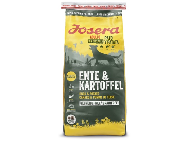 Pienso Josera Nature pato y patata, alimento sin cereales para perros, saco de 15 kg