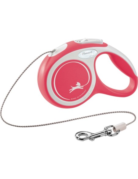 Flexi Confort Rojo cordón, correa retractil para perros