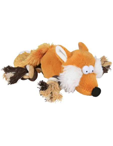 Juguete de peluche para perros, zorro trixie con patas de cuerda Juguete de peluche para perros, zorro trixie con patas de cuerda