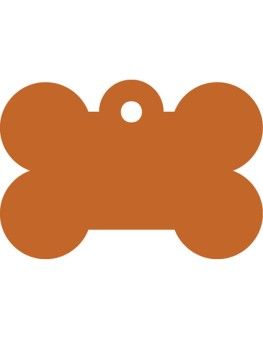 Placa identificativa hueso naranja para perros