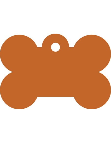 Placa identificativa hueso naranja para perros