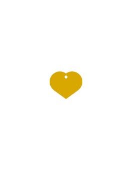 Chapita corazón dorado, placa para identificar a tu perro