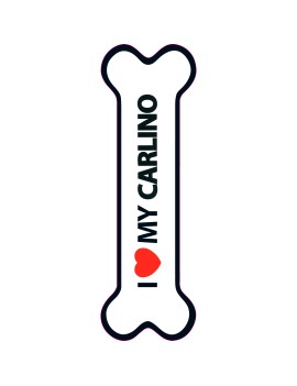 Hueso Magnético 'I Love my Carlino'