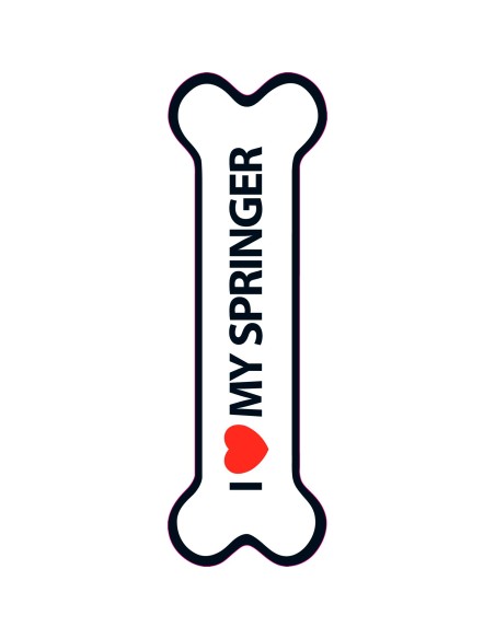 Hueso Magnético 'I Love my Springer' Magnet Steel - 1