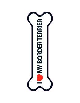 Hueso Magnético 'I Love my Border Terrier'