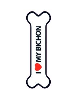 Hueso Magnético 'I Love my Bichón' Magnet Steel - 1