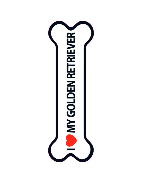 Hueso Magnético 'I Love my Golden Retriever'