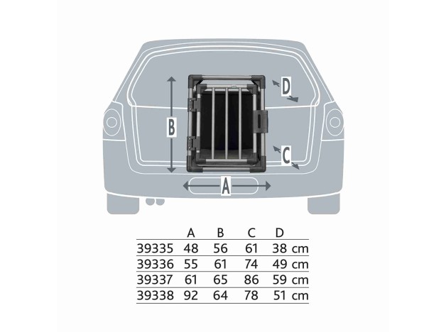 Trasportín Trixie para maletero del coche, disponible en varios tamaños