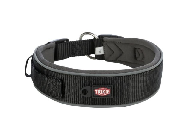 Collar nylon Premium negro extra ancho, de Trixie
