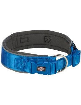 Trixie collar azul cobalto de nylon y acolchado de neopreno para perros