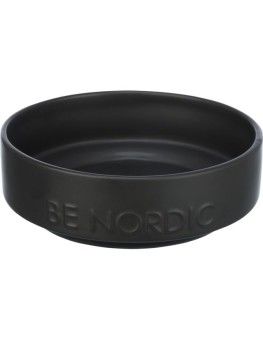 Comedero Trixie Be Nordic de ceramica negra para perros 2