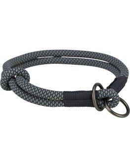 Collar Trixie Soft Rope negro de educación y paseo