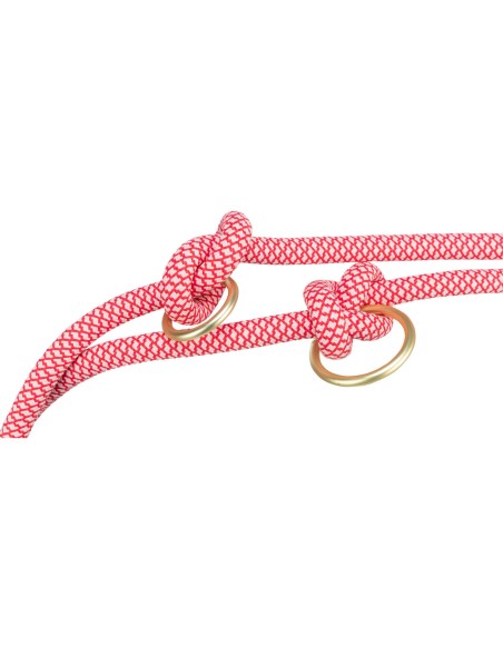 Ramal Soft Rope roja de trixie, correa multiposición de paseo y adiestramiento Ramal Soft Rope roja de trixie, correa multiposición de paseo y adiestramiento