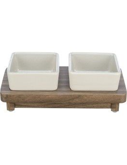 Soporte con comederos de cerámica, Trixie City Stile