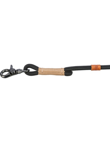Ramal de nylon redondo trixie Be Nordic color negra para perros