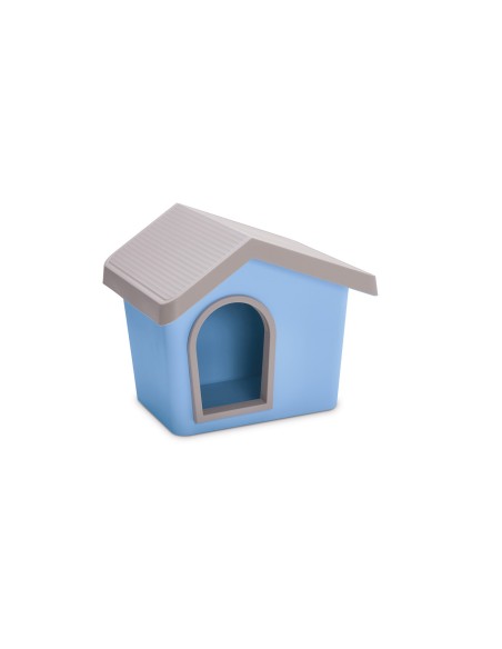 Zeus 50 azul, caseta de plático para perros de  razas pequeñas Zeus 50 azul, caseta de plático para perros de  razas pequeñas