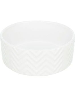 Comedero Trixie ceramica espiga blanco para perros