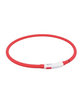 Trixie collar luminoso rojo para perros, recargable USB 2