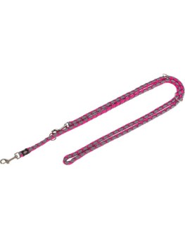 Ramal Trixie Cavo Fucsia, correa multiposición para perros