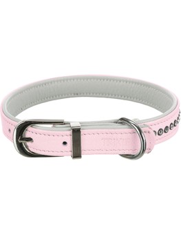 Collar Trixie Active Confort rosa con piedras preciosas