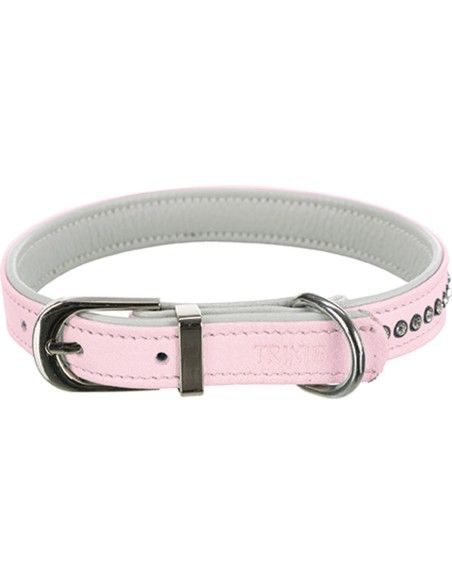 Collar Trixie Active Confort rosa con piedras preciosas