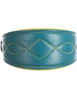 Collar de piel para galgos, Trixie Active confort azul petroleo 2