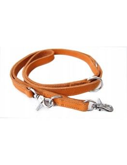 Ramal Trixie Rustic marrón, correa multiposición depiel para perros