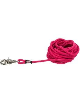 Cordón de rastreo Trixie de cuerda marinera tejida color fucsia